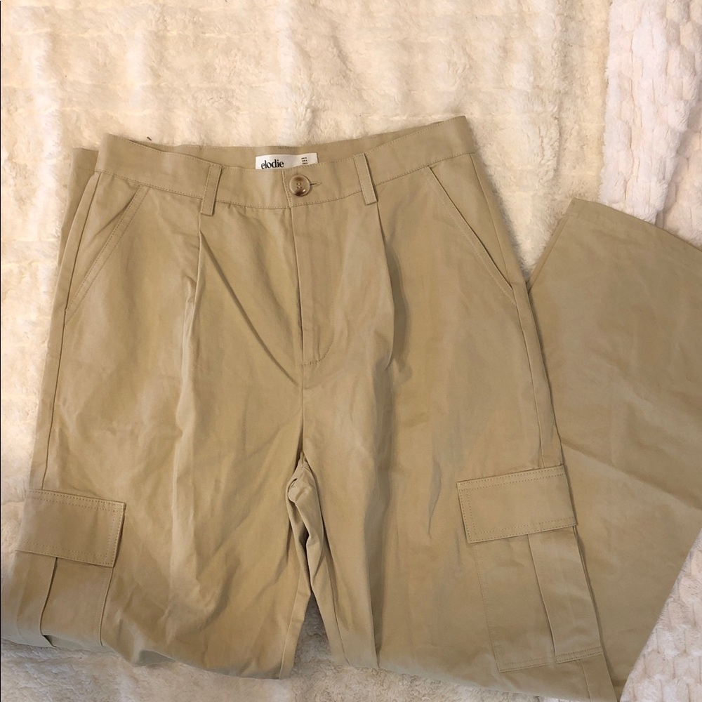 Burberry Tan Cotton Cargo Pants